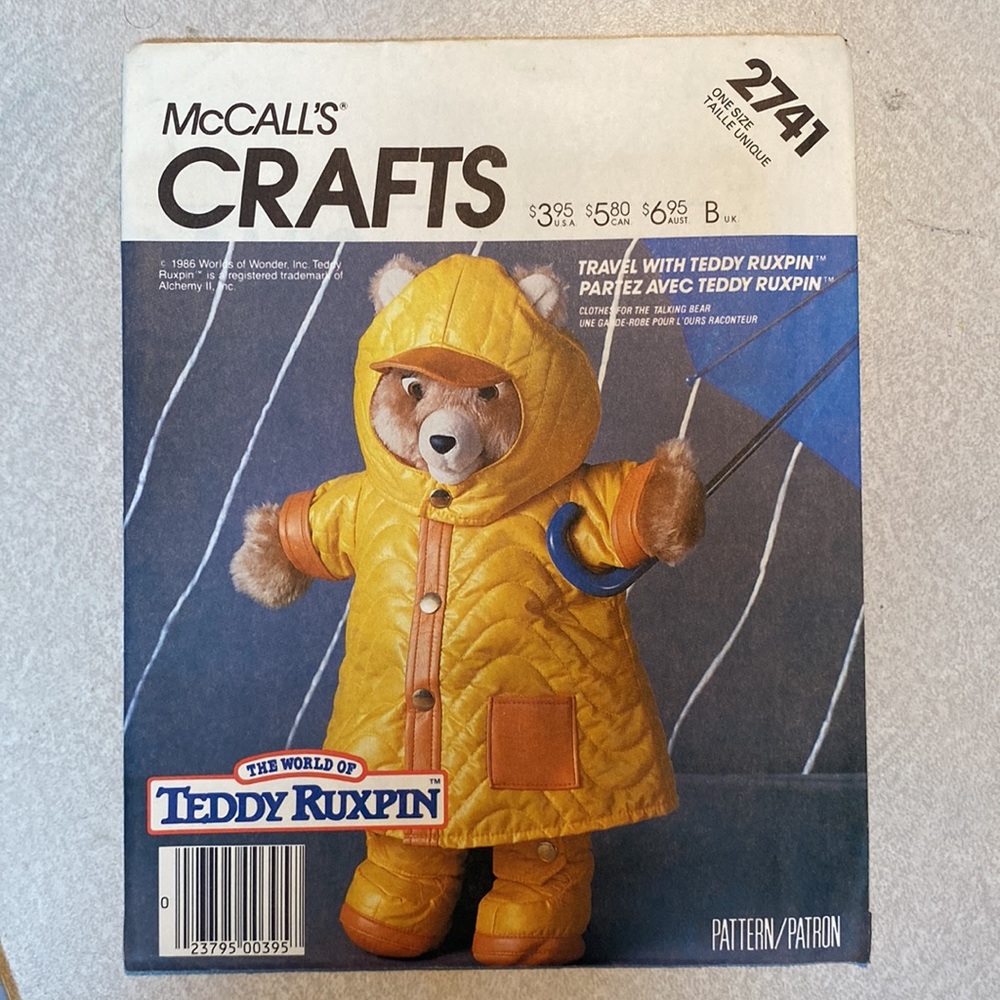 Teddy Ruxpin sewing patterns - Picture 3 of 5